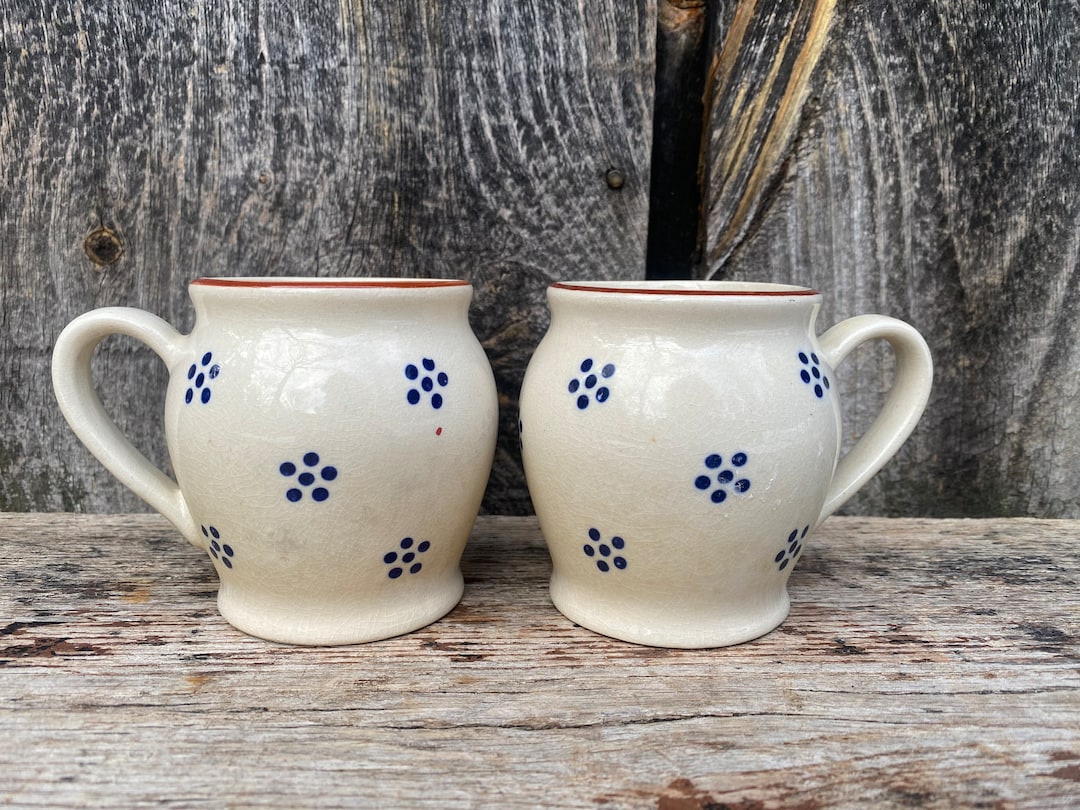 Vintage Stoneware Mugs Stoneware Mugs Stoneware Puglia Etsy