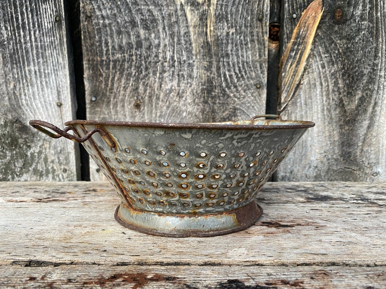 Antique Strainer — Vintage Strainer — Fruit Strainer — Vintage Metal ...