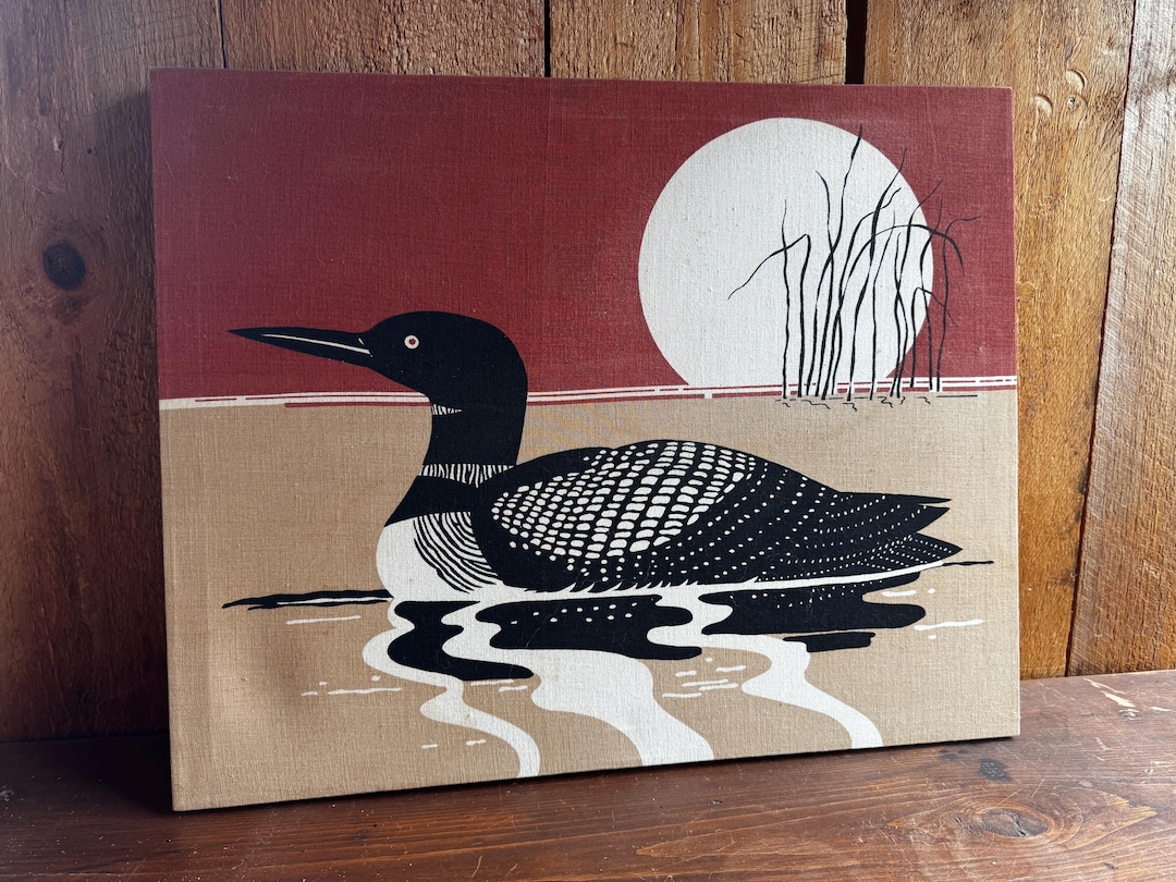 Vintage Loon Art — Loon Art — Vintage Art — Loon Vintage Art — Loon ...
