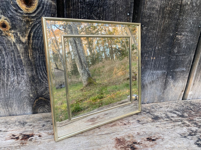 Square Mirror 80s Square Mirror Mirror 80s Square Silver Mirror Silver Mirror Retro Mirror 80s Vintage Mirror Mirror Vintage zdjęcie 1