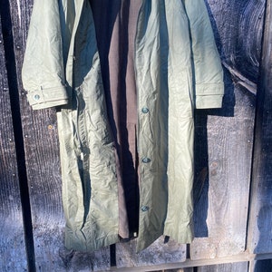 Vintage LL bean Rain Coat Vintage LL Bean Trench Coat Vintage LL Bean Long Coat Green Vintage Trench Coat ll bean Coat Vintage image 3