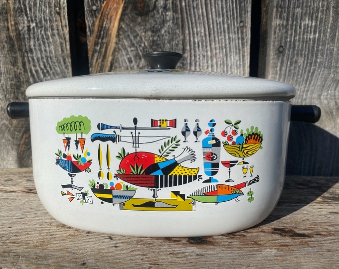 Vintage Mid Century Enamel Mid Century Dutch Oven Vintage Dutch Oven