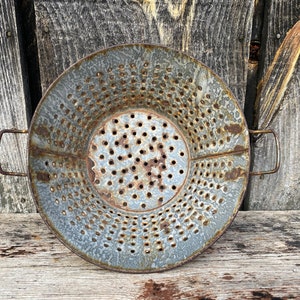 Antique Strainer Vintage Strainer Fruit Strainer Vintage Metal Strainer Vintage Kitchen Decor Metal Strainer Vintage Colander image 2