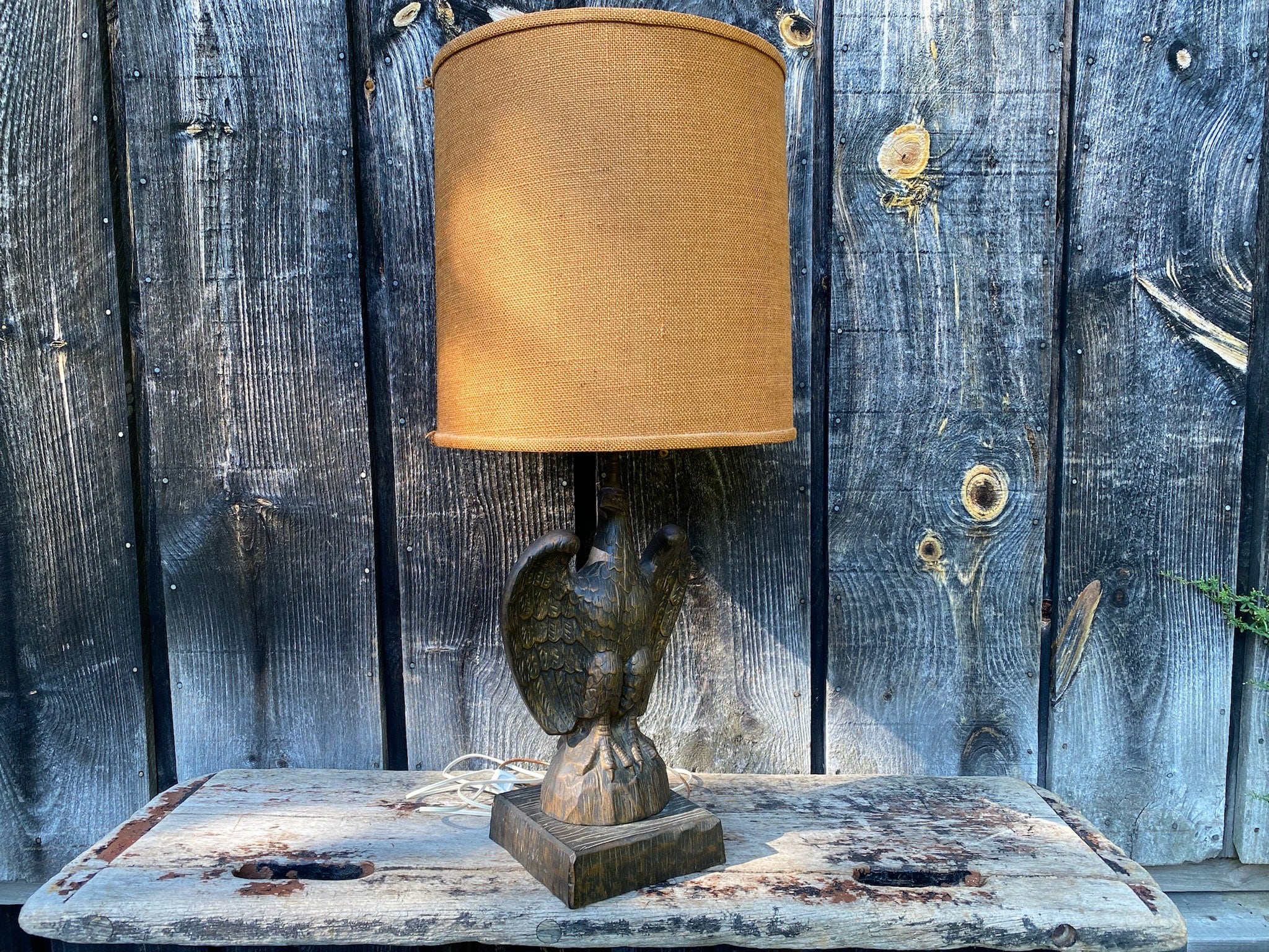 Americana Eagle Lamp Vintage Eagle Lamp Eagle Table Lamp Etsy