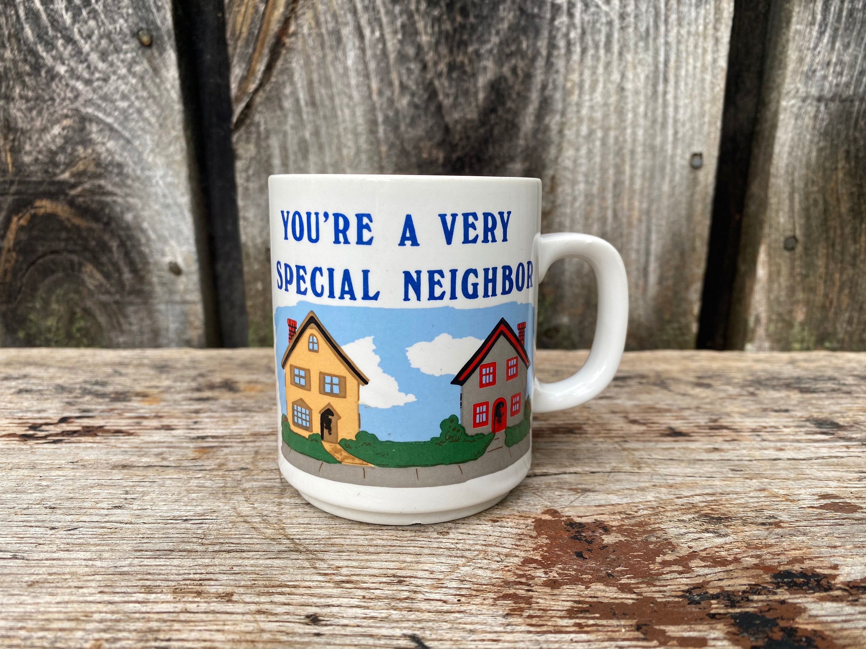 WOHR Best Neighbor Ever Mugs Set Housewarming Welcome gift for Neighbors  co-Workers Friends Novelty Moving Away Mugs Neighbor