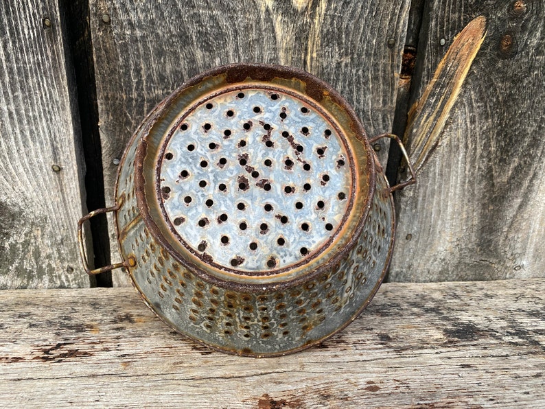 Antique Strainer — Vintage Strainer — Fruit Strainer — Vintage Metal ...