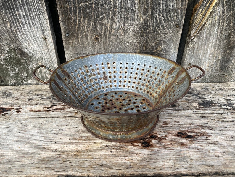 Antique Strainer — Vintage Strainer — Fruit Strainer — Vintage Metal ...