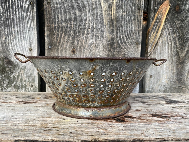 Antique Strainer Vintage Strainer Fruit Strainer Vintage Metal Strainer Vintage Kitchen Decor Metal Strainer Vintage Colander image 7