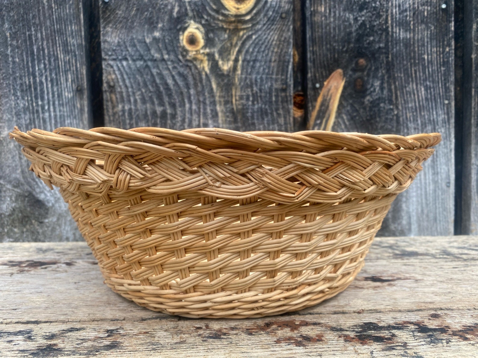 Large Wicker Basket Wicker Fruit Basket Large Basket Etsy