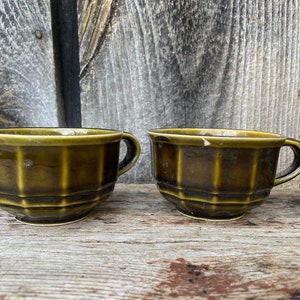 Vintage Mugs 1970s Mugs Set of 4 1970s Mugs 1970s Mug Set Pflatzgraff Mugs Pfaltzgraff Pottery Dark Green Mugs 1970s Mugs image 7