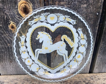 Mid Century Serving Platter -- Peter Hunt Serving Plate - Vintage Horse Plate -- Decorative Serving Plate -- Peter Hunt  -- 1950s Dinnerware