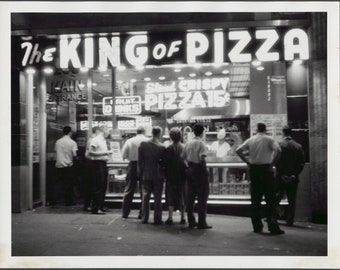 King of Pizza Photograph -- Digital Print Photograph -- Vintage New York Photo -- New York Vintage Photo -- 1950s New York -- Digital Print