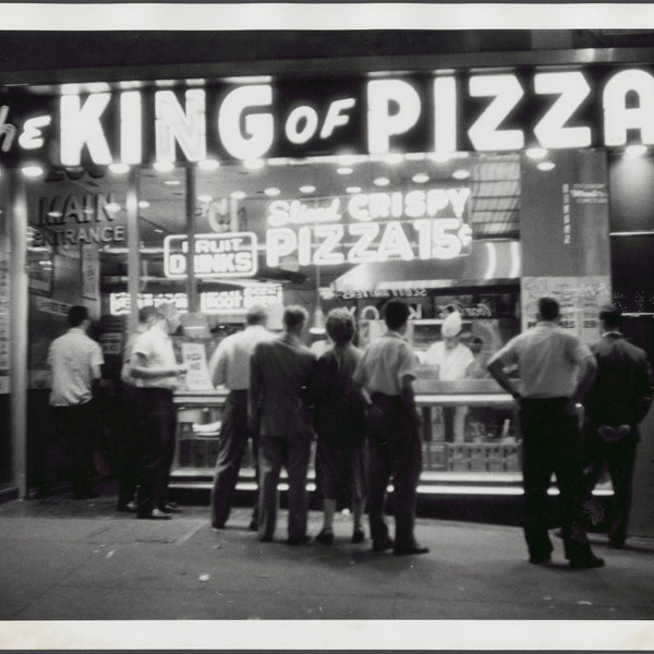 King of Pizza Photograph -- Digital Print Photograph -- Vintage New York Photo -- New York Vintage Photo -- 1950s New York -- Digital Print