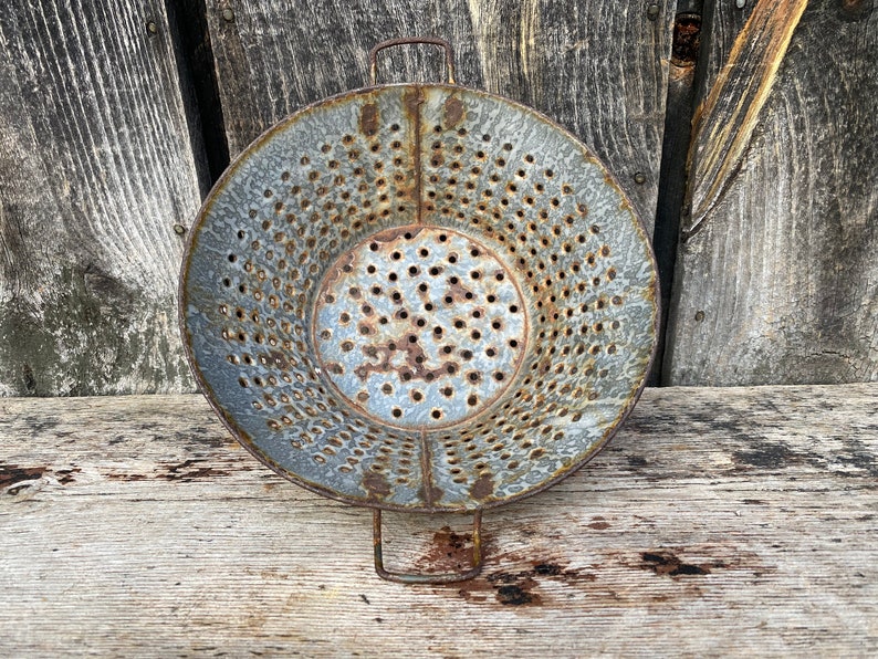 Antique Strainer Vintage Strainer Fruit Strainer Vintage Metal Strainer Vintage Kitchen Decor Metal Strainer Vintage Colander image 5