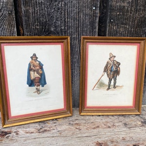French Costume Plates -- Vintage Costume Plates -- Costume Art -- Vintage Costume Art -- French Costumes -- Male Costume Prints -- Costumes