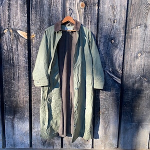 Vintage LL bean Rain Coat Vintage LL Bean Trench Coat Vintage LL Bean Long Coat Green Vintage Trench Coat ll bean Coat Vintage image 5