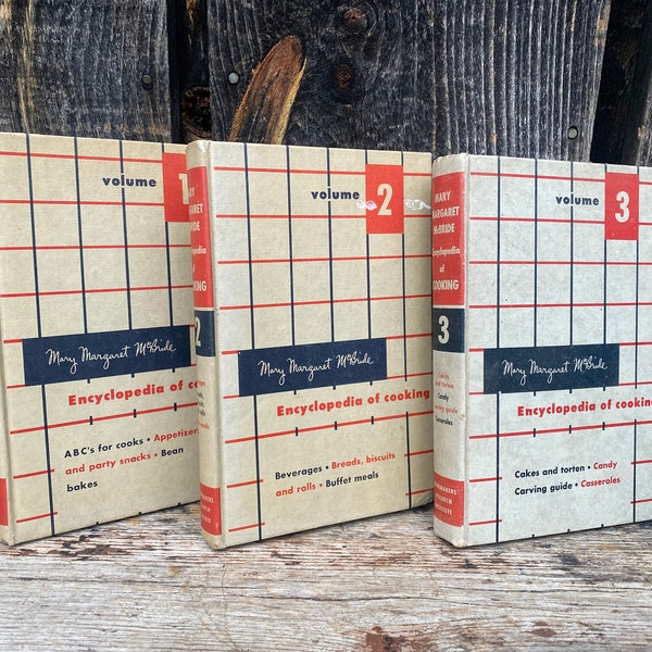 Vintage Encyclopedia Cookbook Set — Cookbook Set — 1960s Cookbook Set — Cookbook Set — Encyclopedia of Cooking — Margaret Mcbride