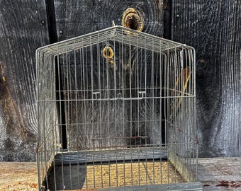 Jaula de pájaros de metal vintage — Jaula de pájaros vintage — Jaula de pájaros de metal — Jaula de pájaros — Jaula de pájaros de metal vintage — Jaula de pájaros de alambre — Jaula de pájaros antigua