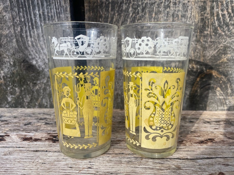 Dutch Glasses Dutch Glassware Vintage Barware Barware Vintage Vintage Tumblers Dutch Glasses Pennsylvania Dutch image 4