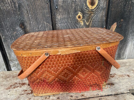 Vintage Picnic Basket -- Picnic Basket -- Vintage… - image 3