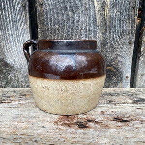 Bean Stockpot -- Antique Bean Stockpot -- Antique Stoneware -- Bean Stockpot -- Stoneware -- Vintage Crock Pot -- Stone Crock Pot
