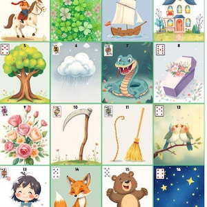 Lenormand Card Deck / Lenormand Cards Download / Printable Lenormand