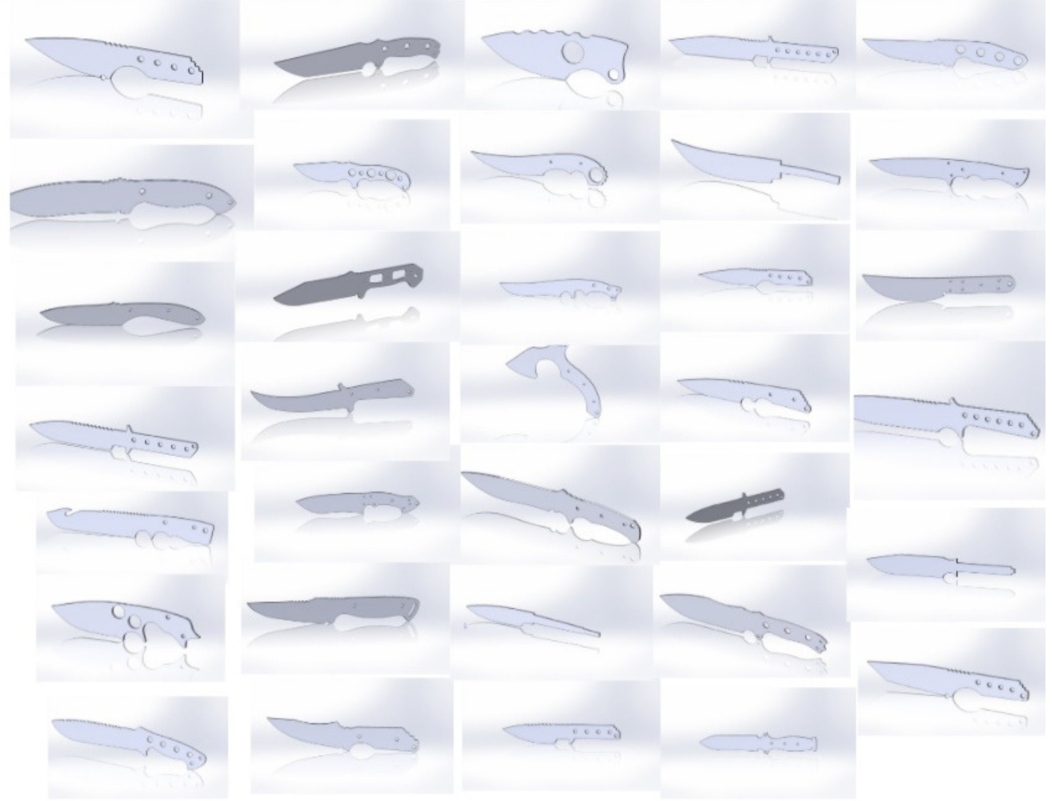 80 knives Files for plasma cutting & laser cutting dxf Etsy
