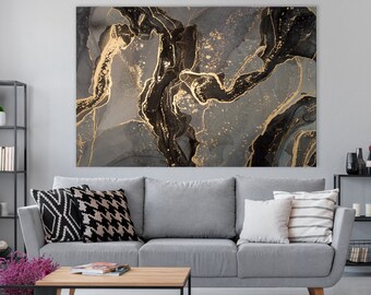 Black And Gold Wall Etsy