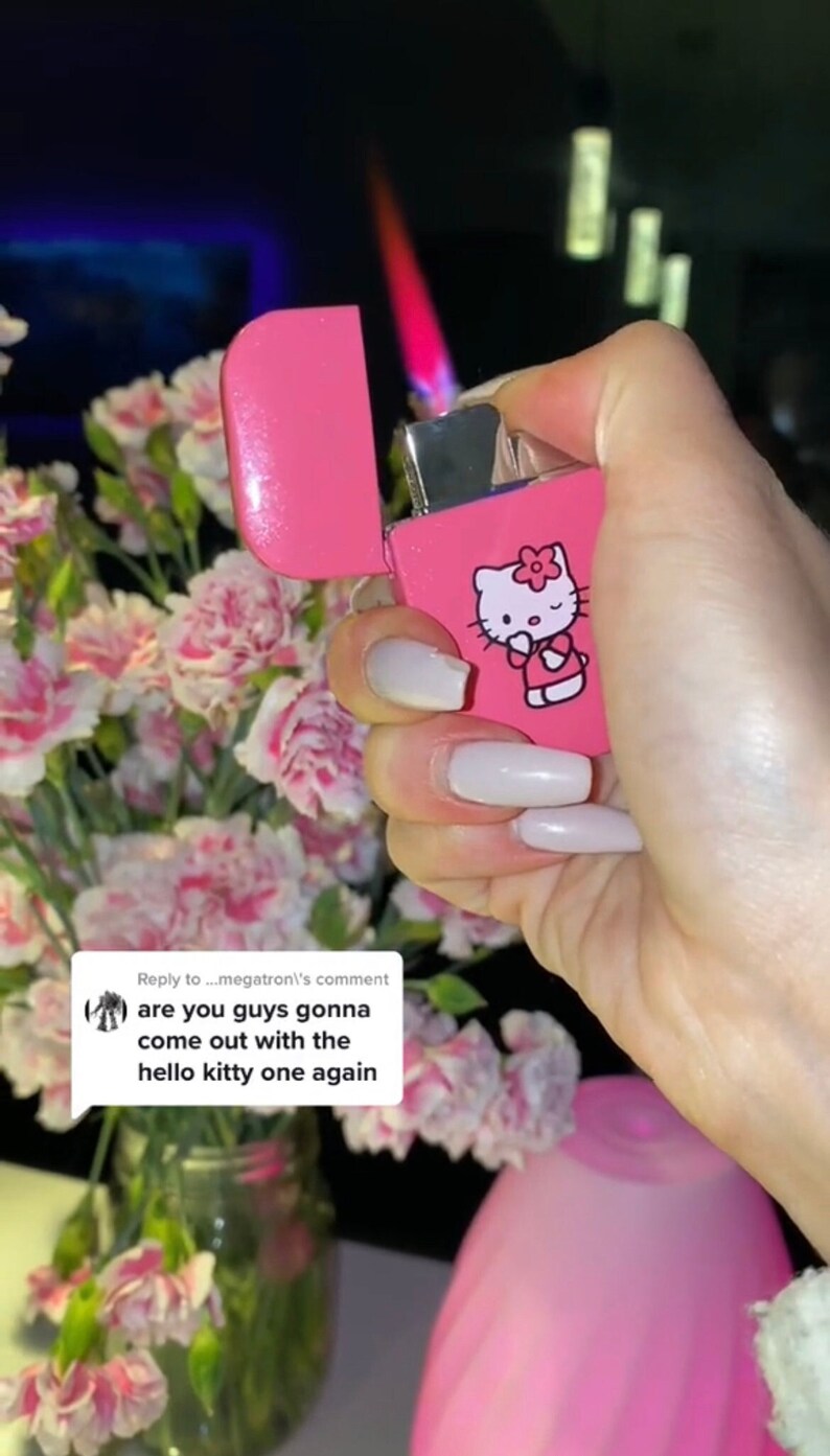 Hello Kitty Lighter Pink Flame Cute Lighter Kawaii Hello Etsy México