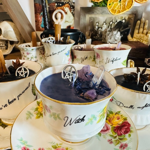 Tea Cup Candles Etsy