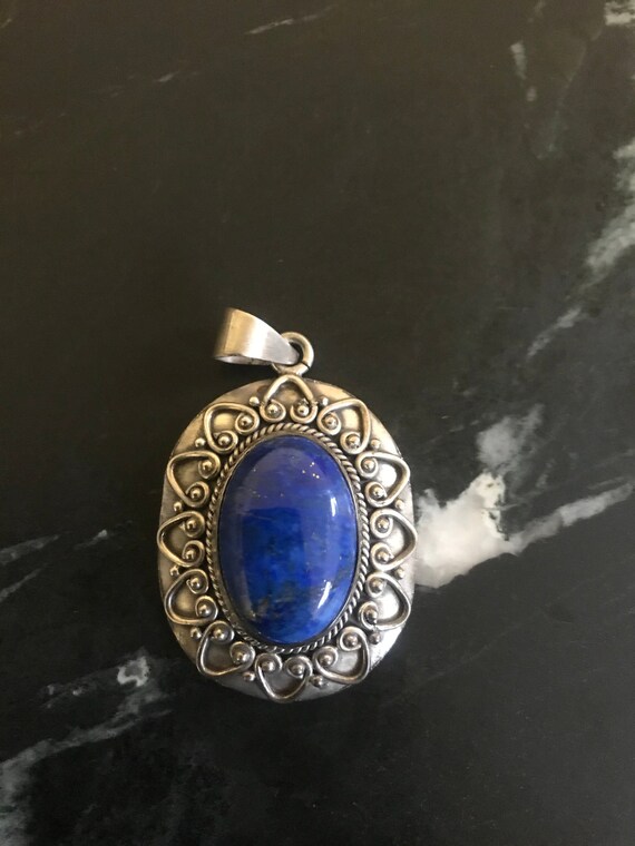Lapis Lazuli Antique Style Pendant