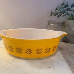Vintage Pyrex Town & Country 1 Pint Cinderella Casserole Dish Orange/Gold/Brown #471