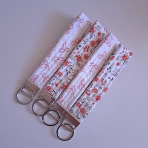 Handmade Fabric Quilted Keychain Wristlet