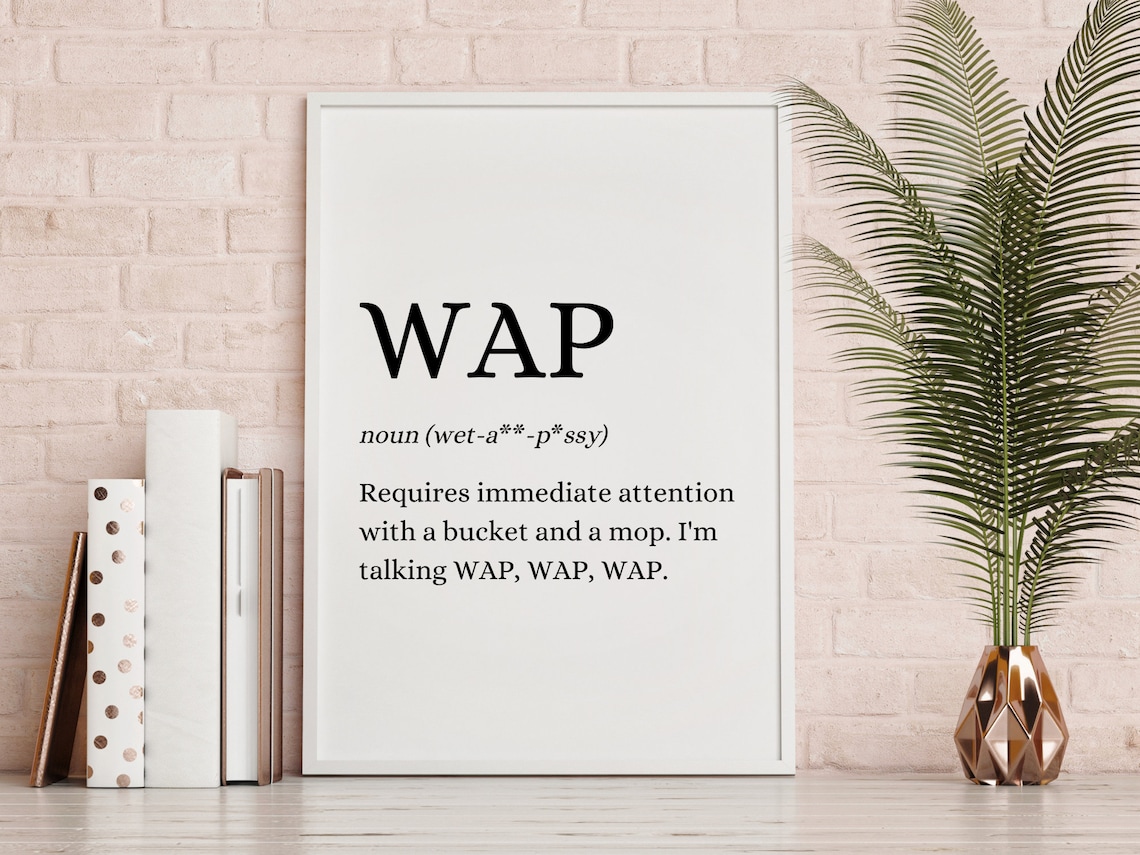 WAP Definition Print Funny Humour Quote Print Dictionary Etsy