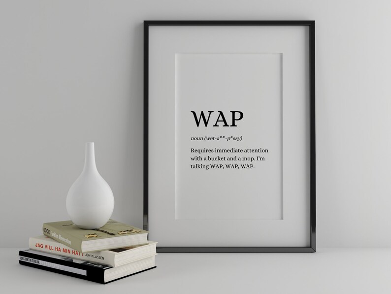 WAP Definition Print Funny Humour Quote Print Dictionary Print Cardi B Home Trend Home Decor Accessories A3 A4 5x7 image 9