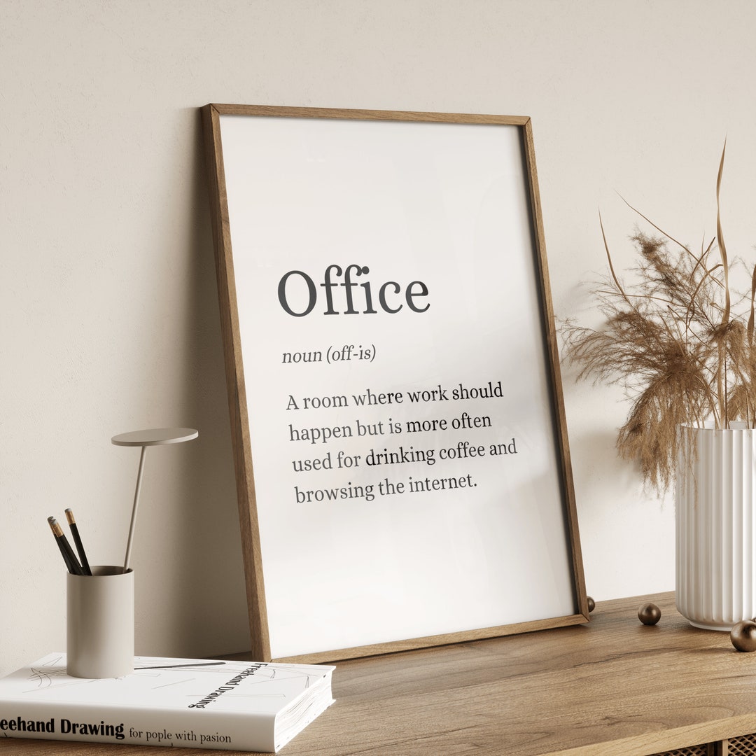 Home Office Dictionary Meaning Quote Poster Print Gift A4 A3 Office