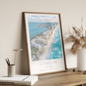 Cancun Print - City Print - City Poster - Mexico Poster - Cancun Poster - City Prints - Wall Prints - Home Decor - Home Trend UK