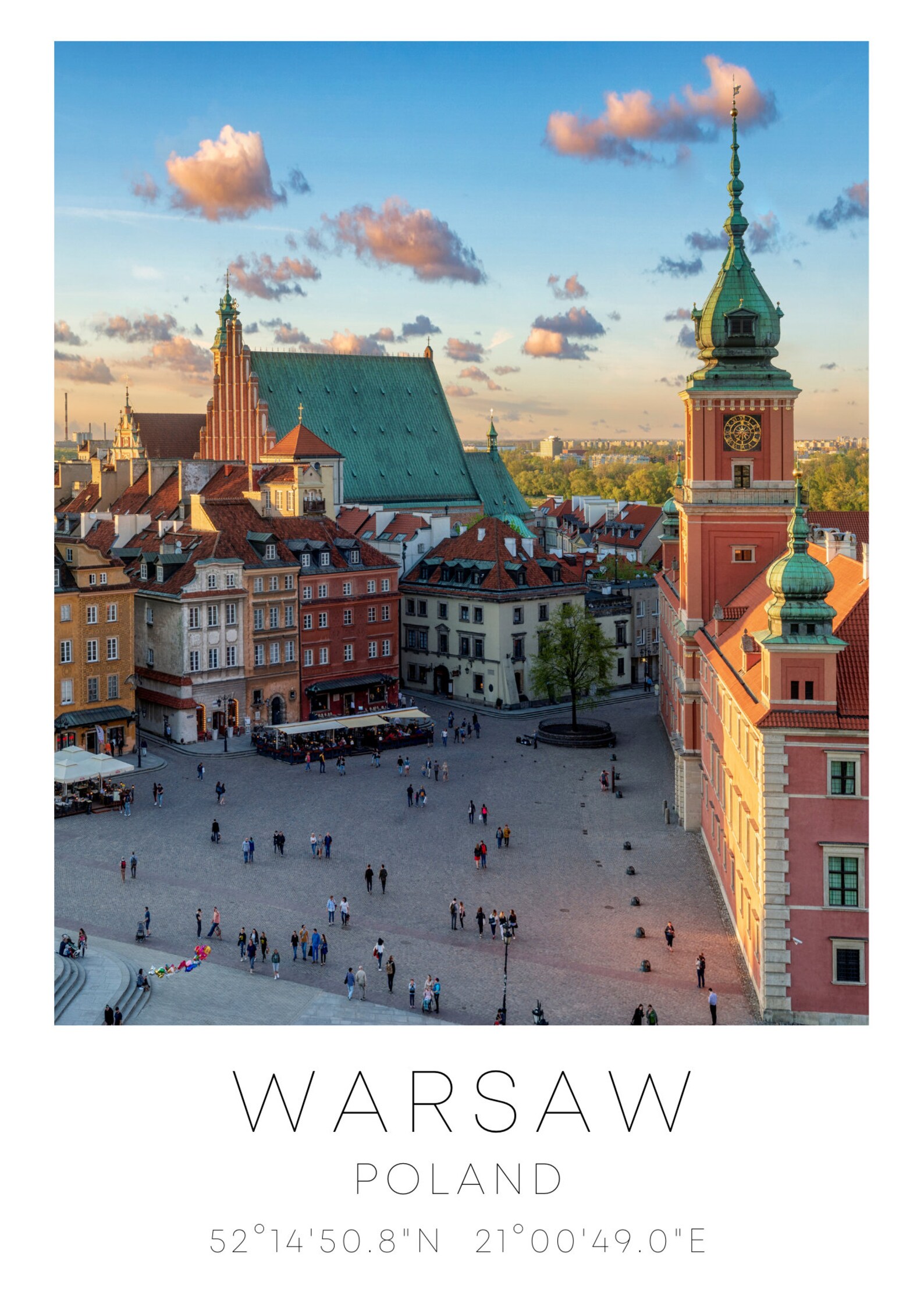 Warsaw Poster Print Gift A4 A3 Etsy