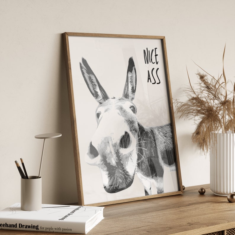 Nice Ass Funny Bathroom Print - Bathroom Decor Wall Poster Print - Home Trend Decor Accessories - Bathroom Wall Prints Bathroom Wall Art 