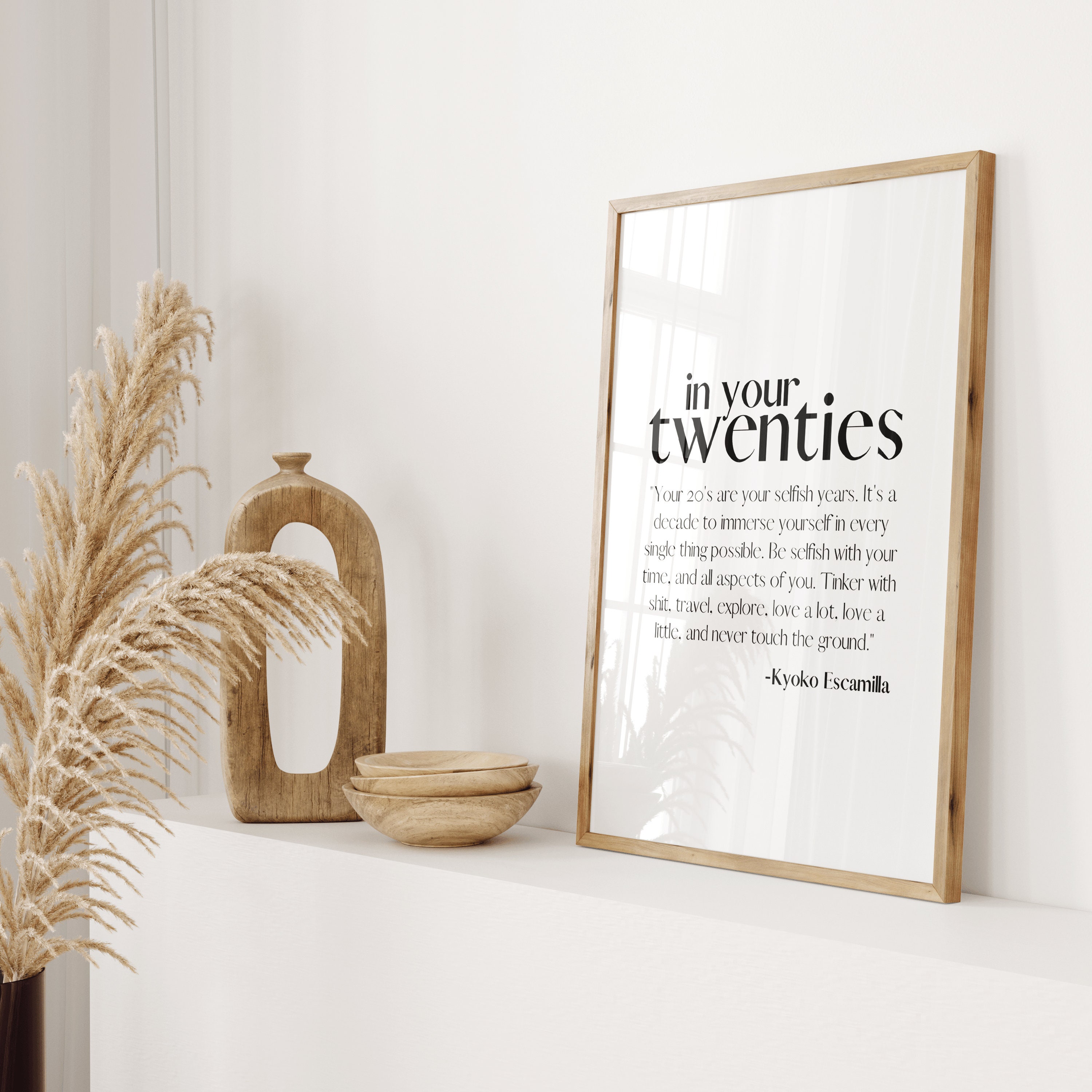 In Your Twenties Print Typography Print Text Quote Print picture photo