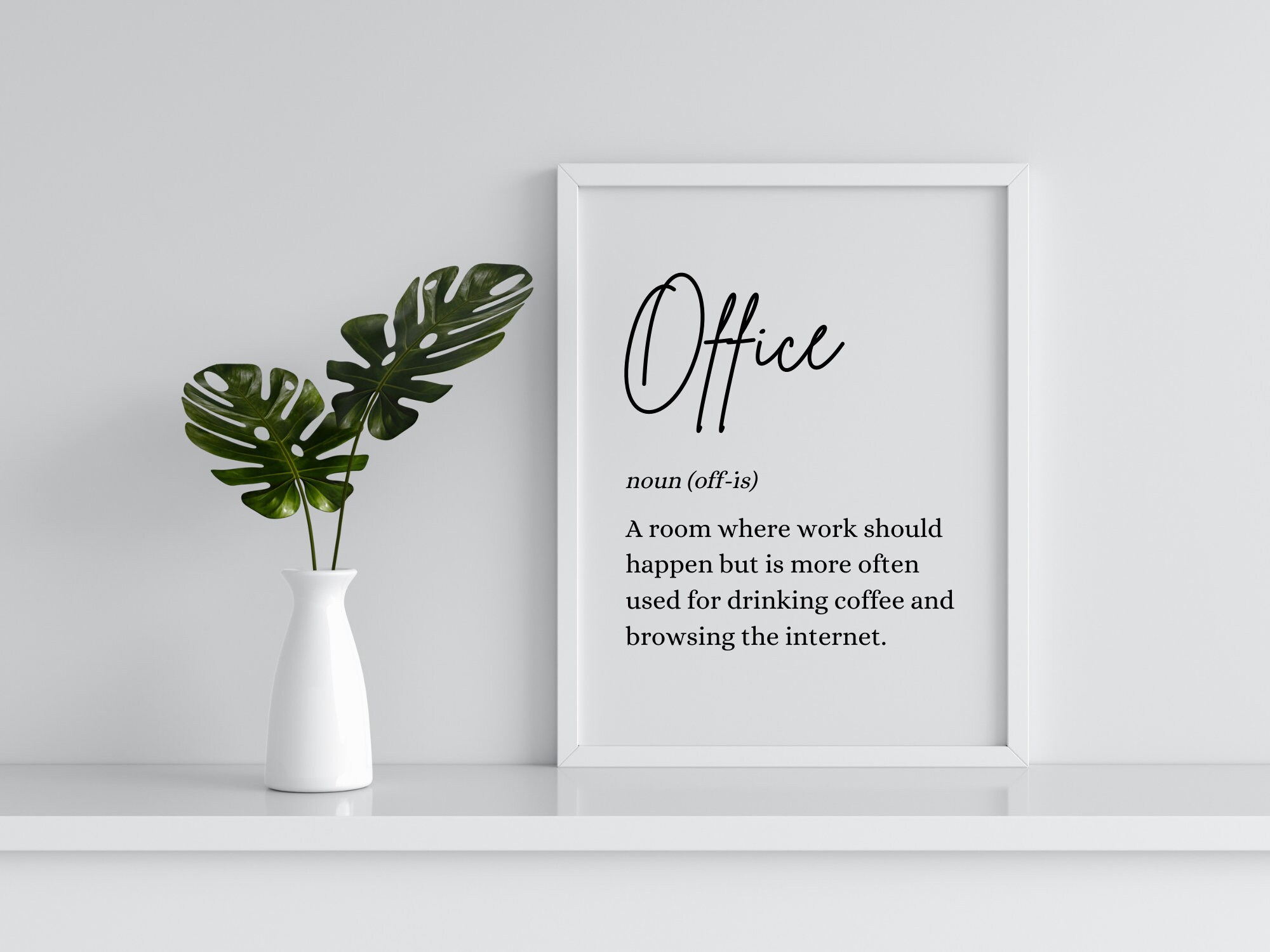 Home Office Dictionary Meaning Quote Poster Print Gift A4 Etsy.de