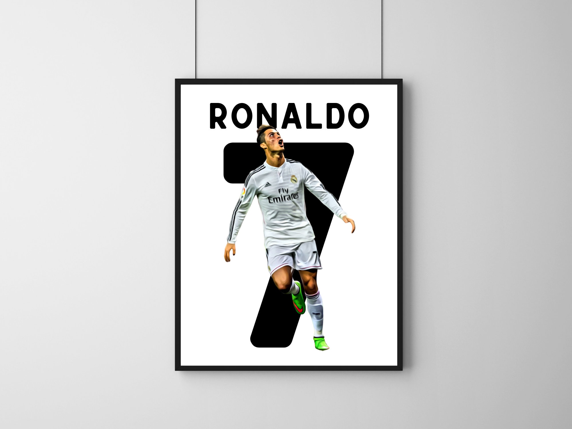  FC Real Madrid Cristiano Ronaldo Portrait Poster,Football Wall  Poster, Football Wall Print, Football Wall Art, Football Decor : Handmade  Products