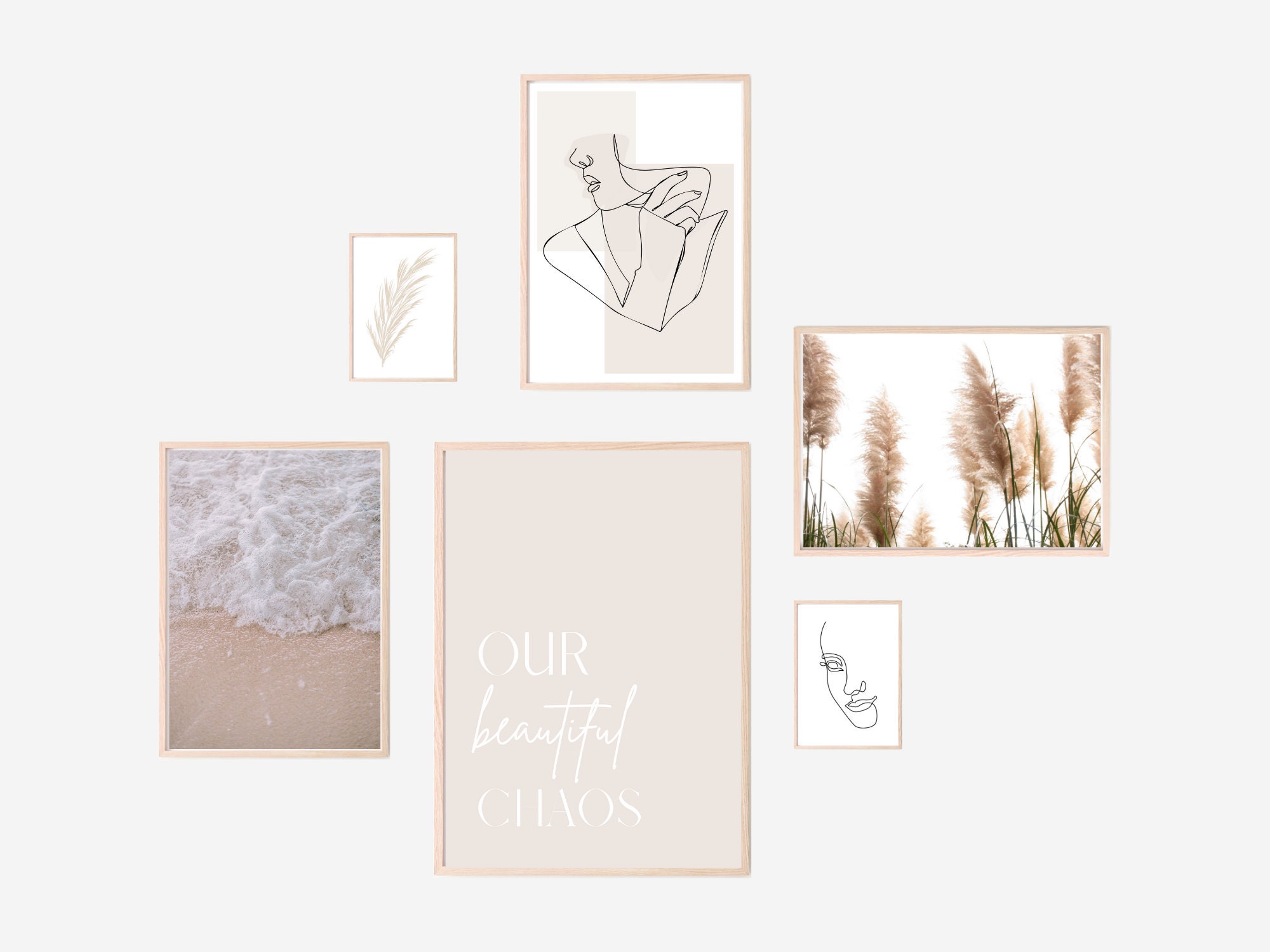 Set of 6 Prints Set of Neutral Prints Neutral Home Decor Etsy UK