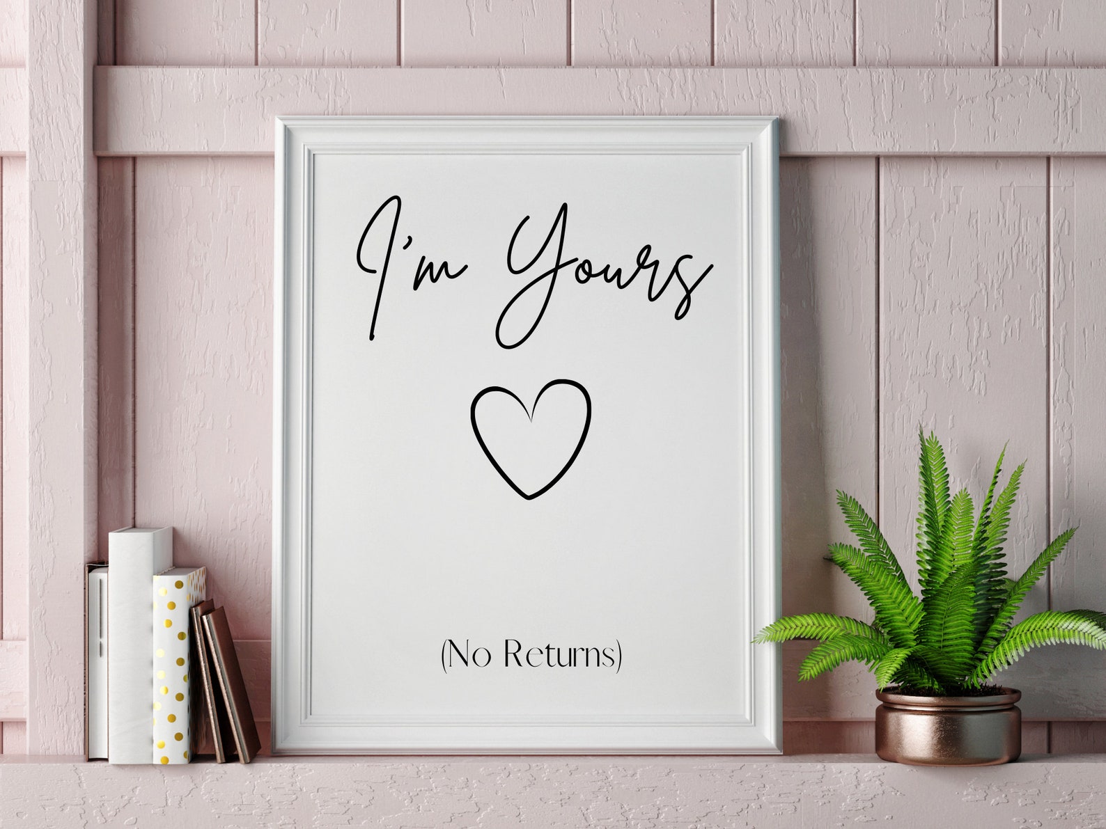 Im Yours No Returns Humour Text Quote Print Black and White Etsy