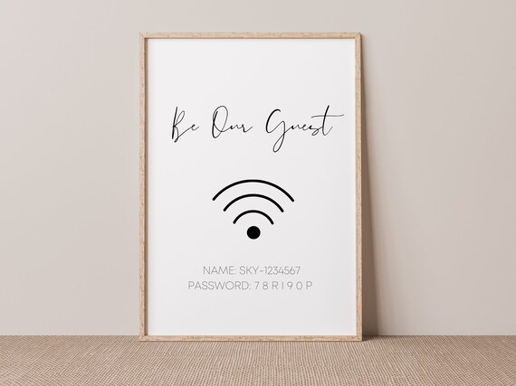 Wifi Login Print Wifi Password Print Wifi Password Poster - Etsy Israel