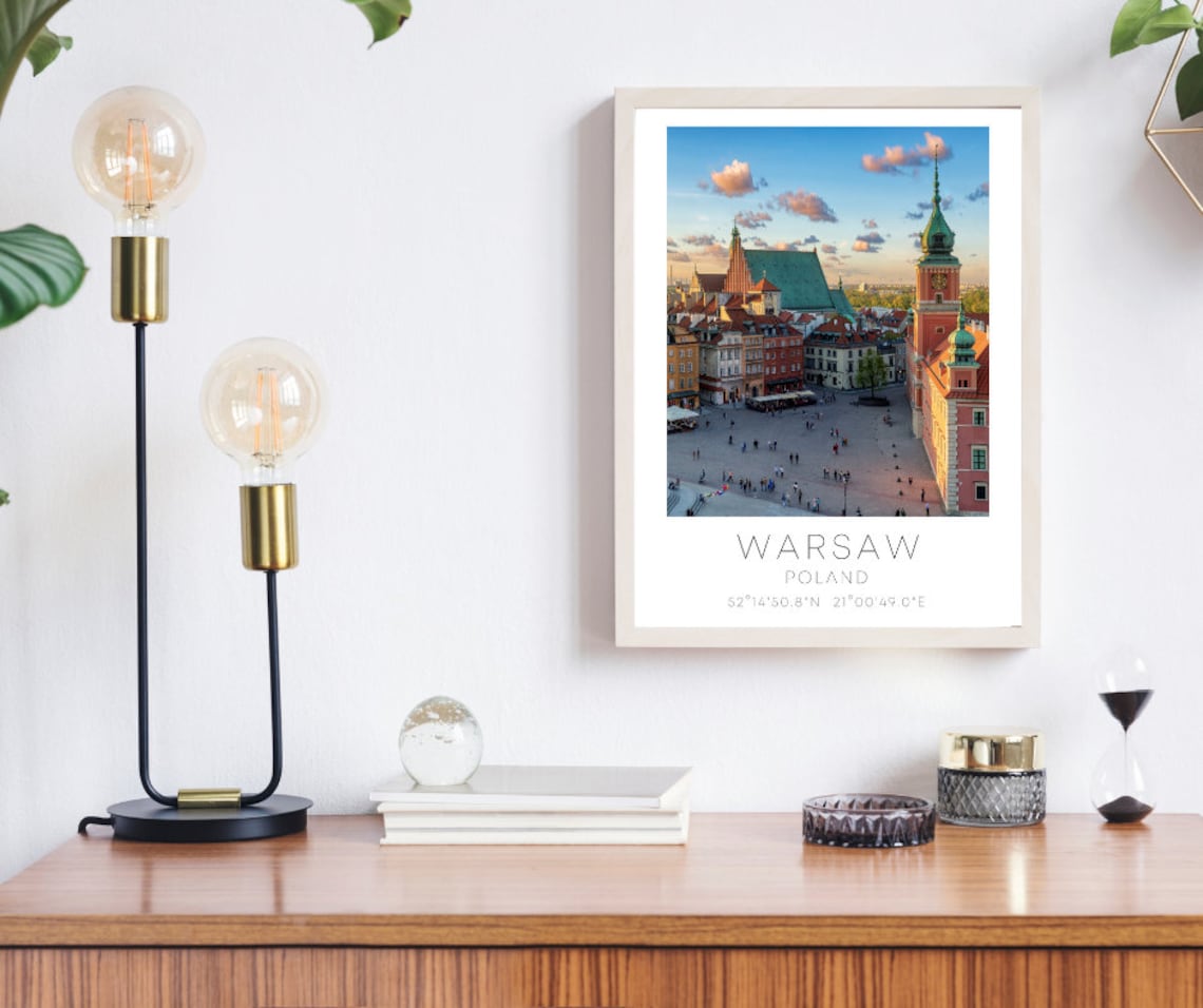 Warsaw Poster Print Gift A4 A3 Etsy