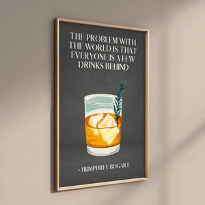 Drink Quote Print - Bar Prints Bar Decor Bar Wall Art Whiskey Bar Accessories Typography Print Wall Art Wall Prints Wall Decor Home Trend