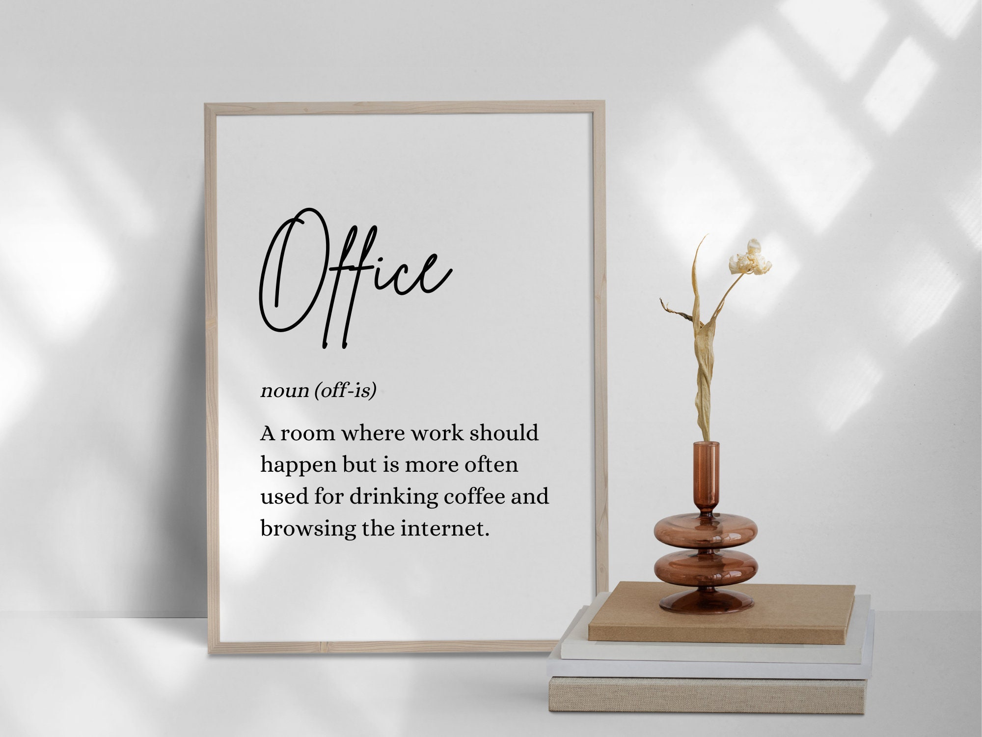 Home Office Dictionary Meaning Quote Poster Print Gift A4 Etsy.de