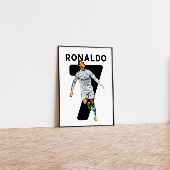 Cristiano Ronaldo Poster, Real Madrid Poster, Ronaldo Abstract, Football  poster, Wall decoration, Wall poster