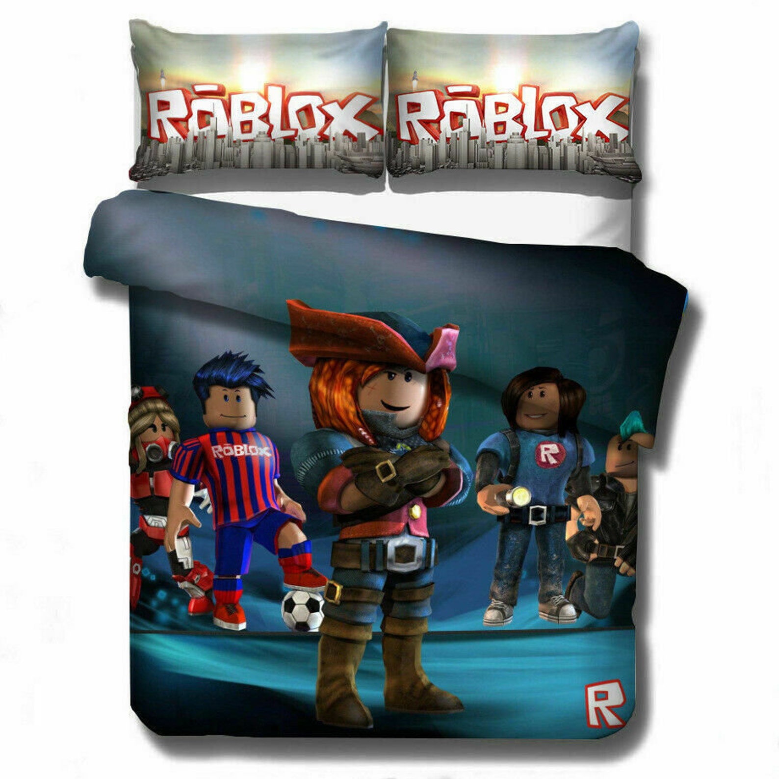 ROBLOX 3D OneSided Printed Bedding Set Duvet Cover with 2 Etsy